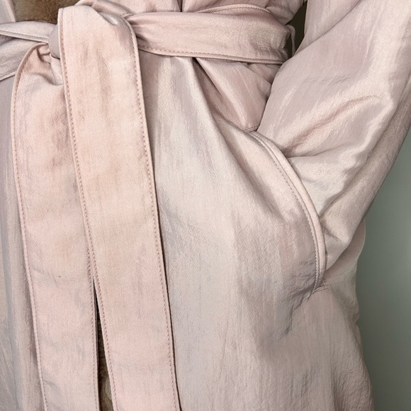 Vintage Luba Paris full length faux fur trim fleece detail lined trench coat - Picture 8 of 16